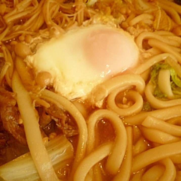 すき焼きの残りで濃厚うどん